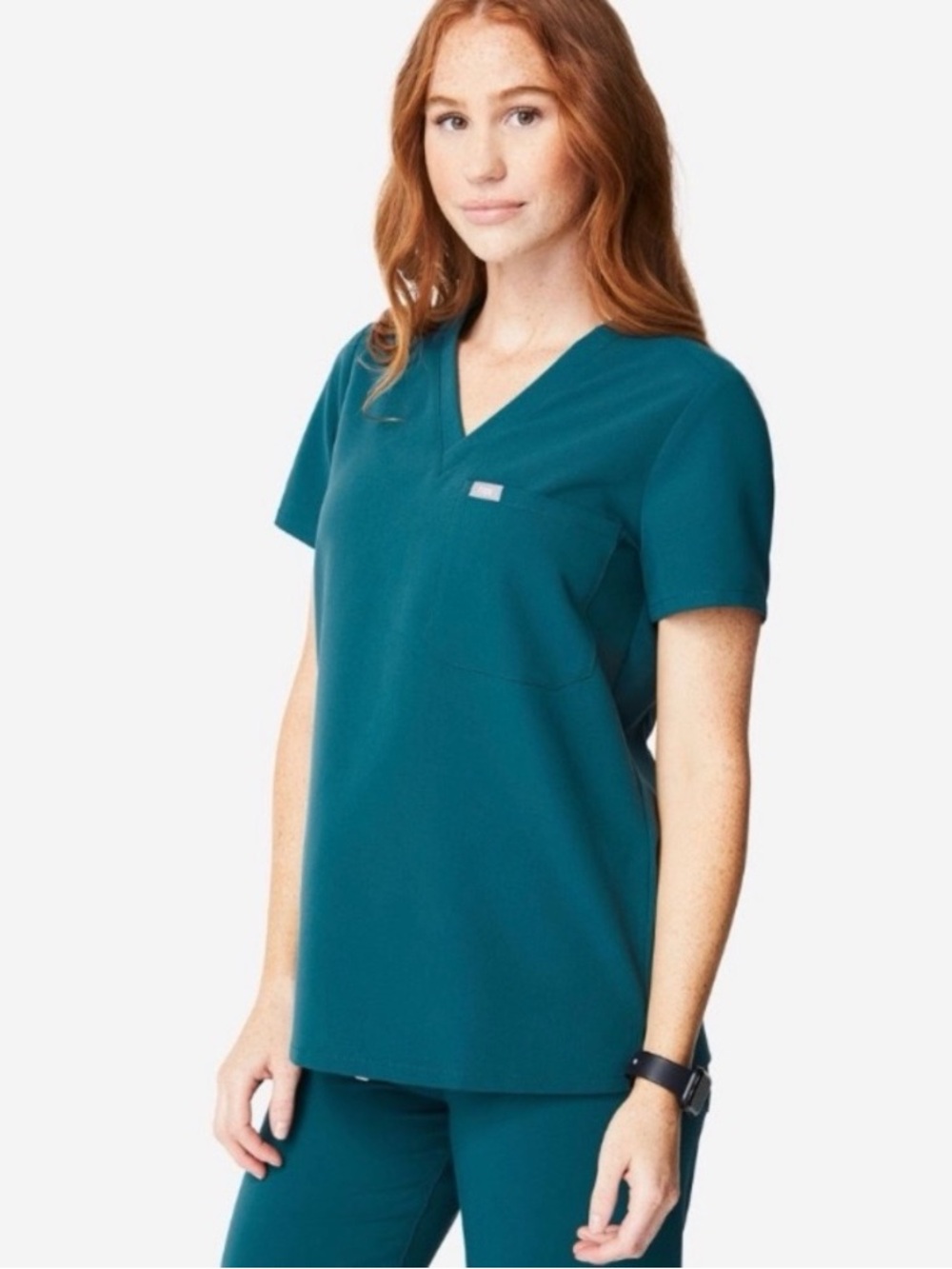 Figs Women’s Scrub Set Short Sleeve Scrub Top & Pant in Teal